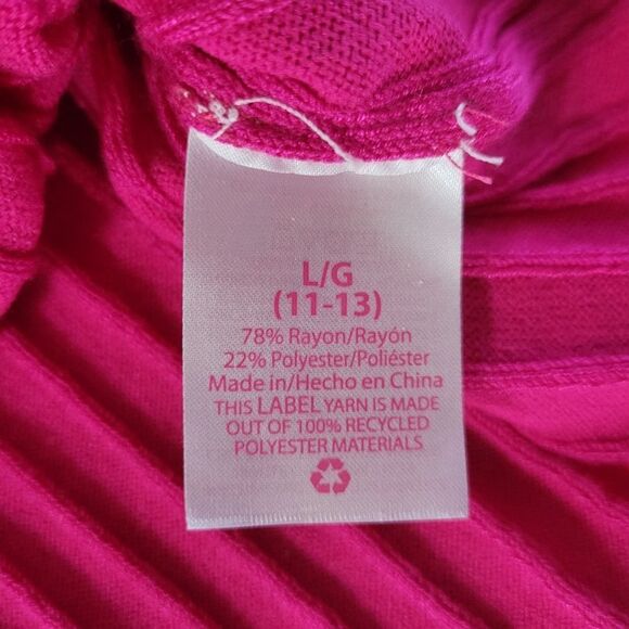 No Boundaries Women's Pink Ribbed-Knit Long Sleeve Pullover Sweater - Picture 10 of 13